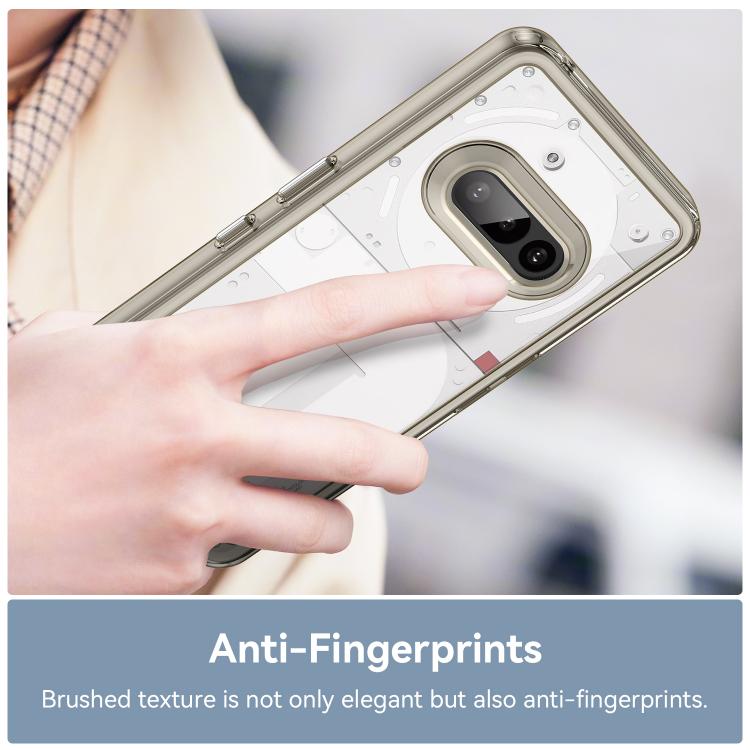Funda Híbrida Acrílico y TPU para Teléfono 3A (Gris Transparente)