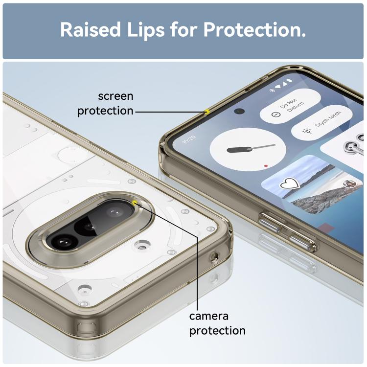 Funda Híbrida Acrílico y TPU para Teléfono 3A (Gris Transparente)