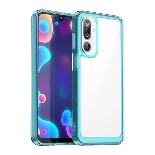 Funda híbrida de acrílico TPU para Samsung Galaxy F36 5G (azul transparente)