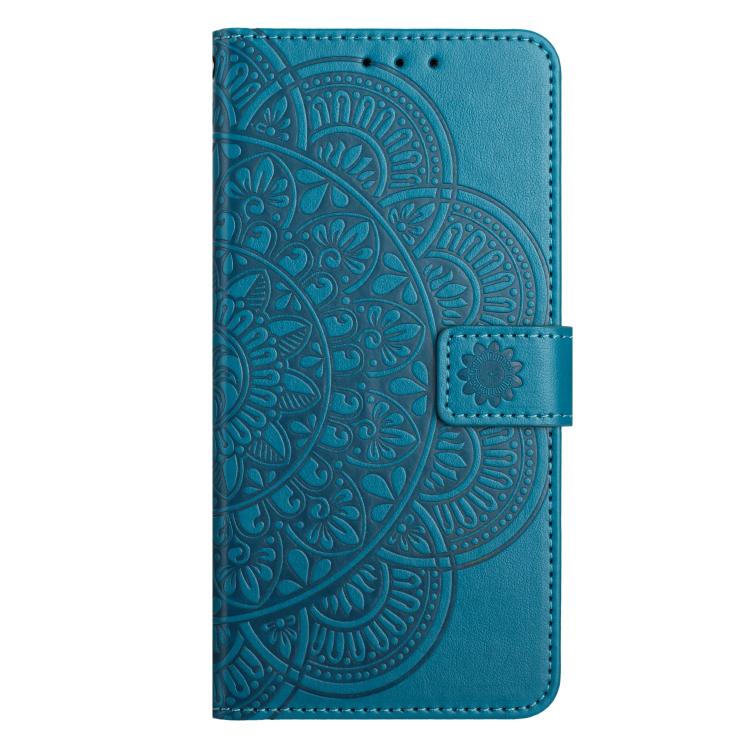Funda cuero relieve floral OnePlus 13 (Azul)