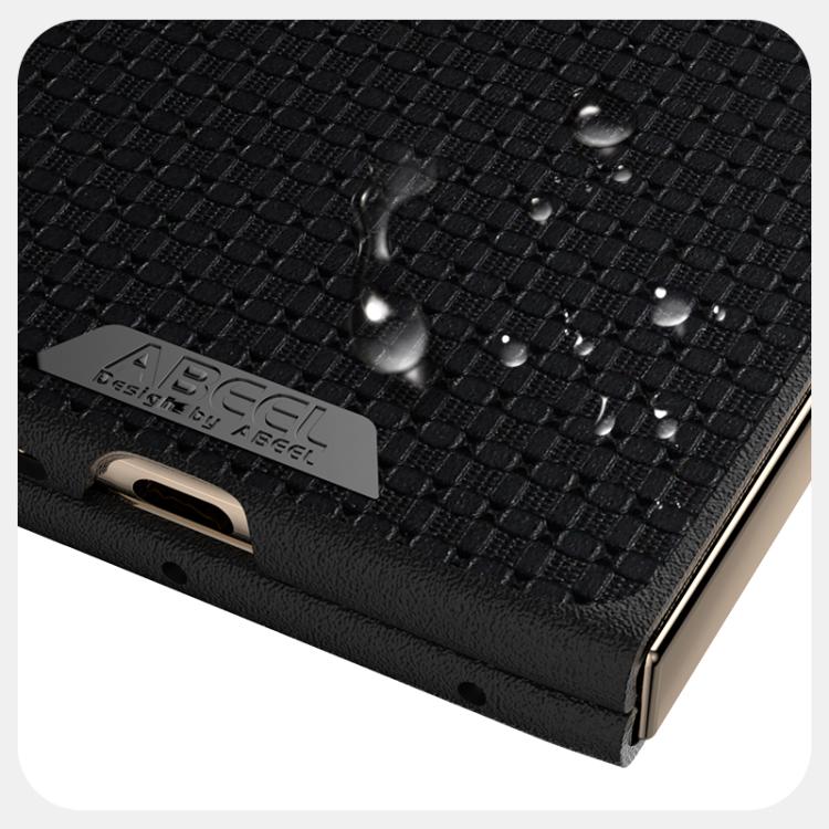 Funda de Cuero con Micro Relieve 6D Abeel Ruyi para Huawei Mate X6 (Negra)