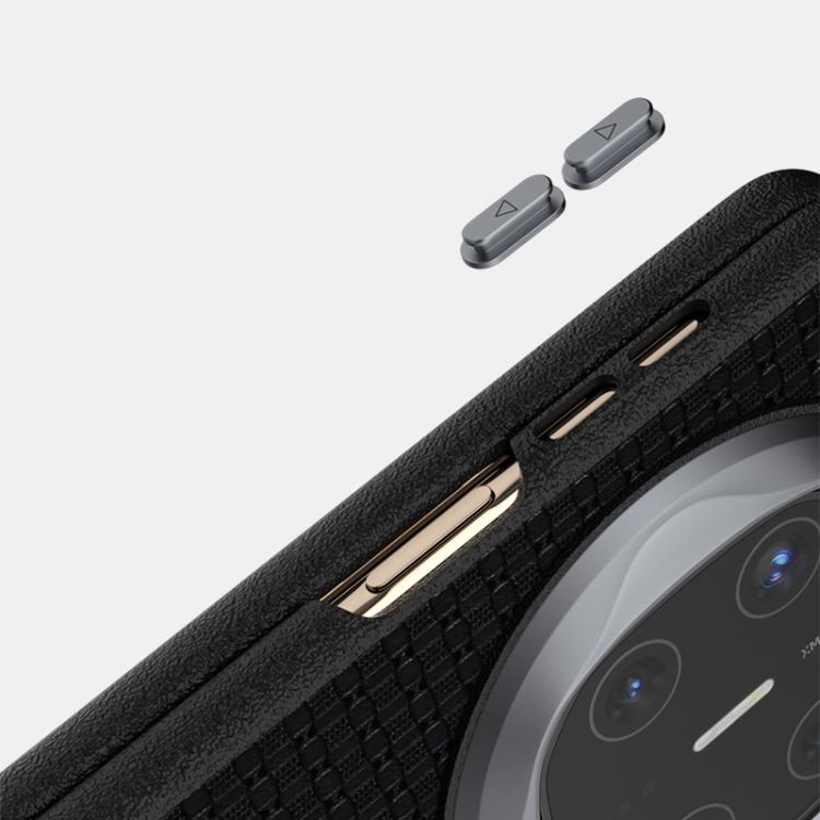 Funda de Cuero con Micro Relieve 6D Abeel Ruyi para Huawei Mate X6 (Negra)