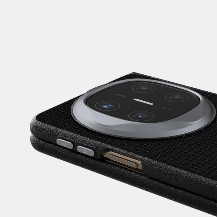 Funda de Cuero con Micro Relieve 6D Abeel Ruyi para Huawei Mate X6 (Negra)