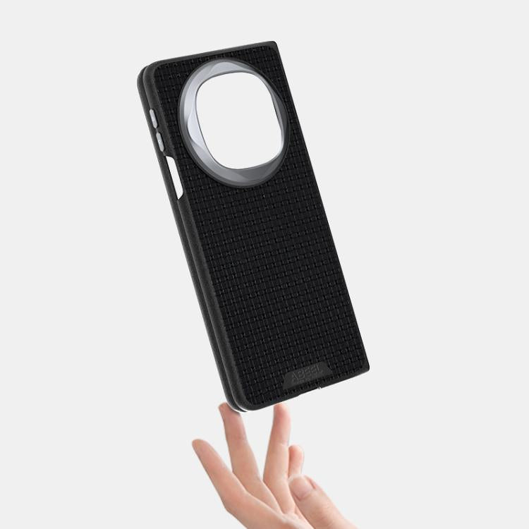 Funda de Cuero con Micro Relieve 6D Abeel Ruyi para Huawei Mate X6 (Negra)