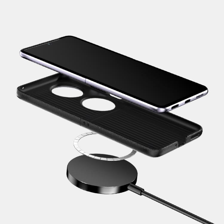 Funda de Cuero con Micro Relieve 6D y Magsafe para Huawei Pocket 2 (Negro)