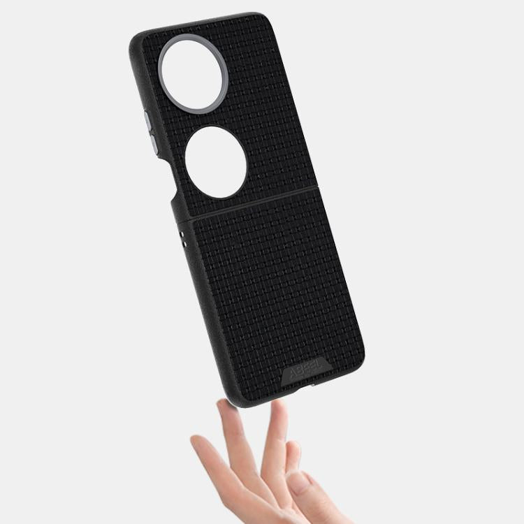 Funda de Cuero con Micro Relieve 6D y Magsafe para Huawei Pocket 2 (Negro)