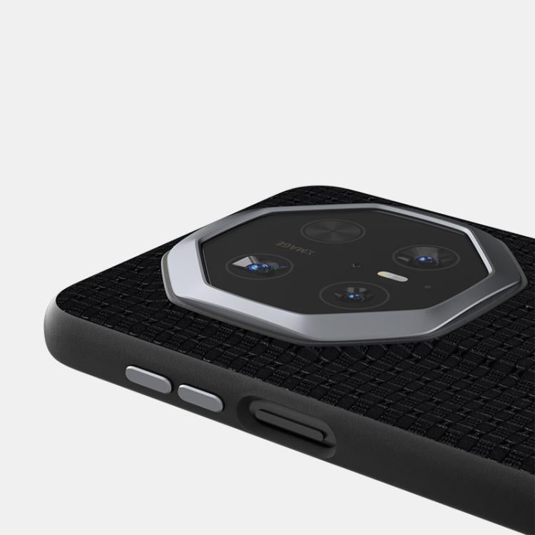 Funda de Piel con Microrelieve 6D para Huawei Mate 70 Rs Ultimate (Negra)