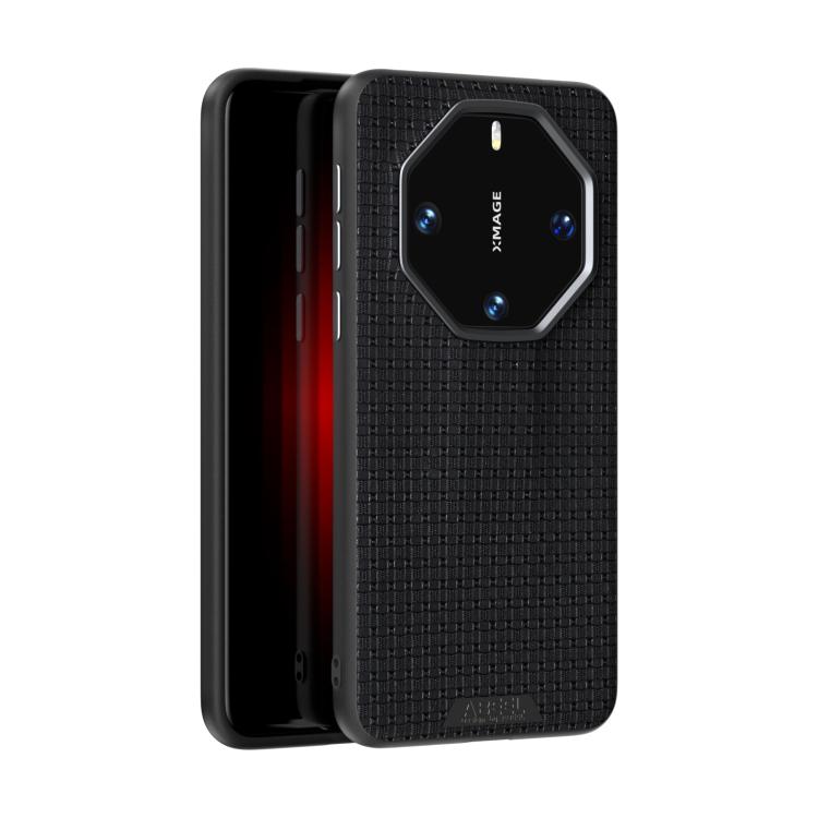 Funda de Piel con Microrelieve 6D para Huawei Mate 60 Rs Ultimate (Negra)