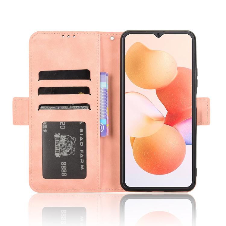 Funda de Piel Textura de Becerro con Ranuras para Tarjetas para Cubot A10 (Rosa)