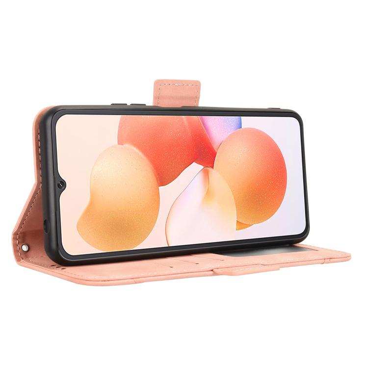 Funda de Piel Textura de Becerro con Ranuras para Tarjetas para Cubot A10 (Rosa)