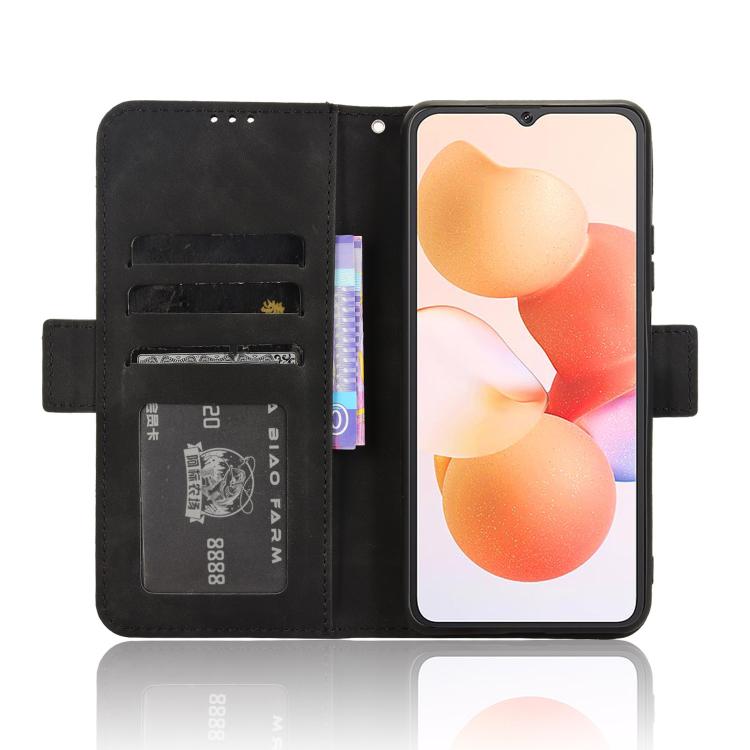 Funda de Piel Textura Becerro para Cubot A10 con Ranuras para Tarjetas (Negra)