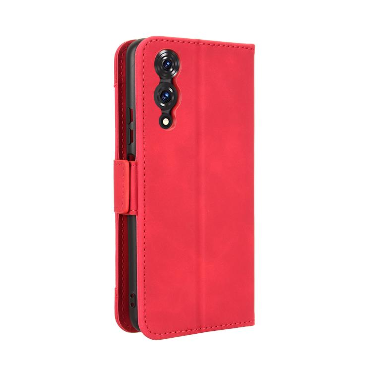 Funda de Piel Textura Becerro con Ranuras para Tarjetas para Cubot A10 (Roja)
