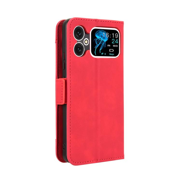 Funda de Piel Textura de Becerro para Cubot A20 con Ranuras para Tarjetas (Roja)