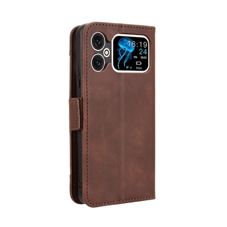 Funda de Piel Textura de Becerro con Ranuras para Tarjetas para Cubot A20 (Marrón)