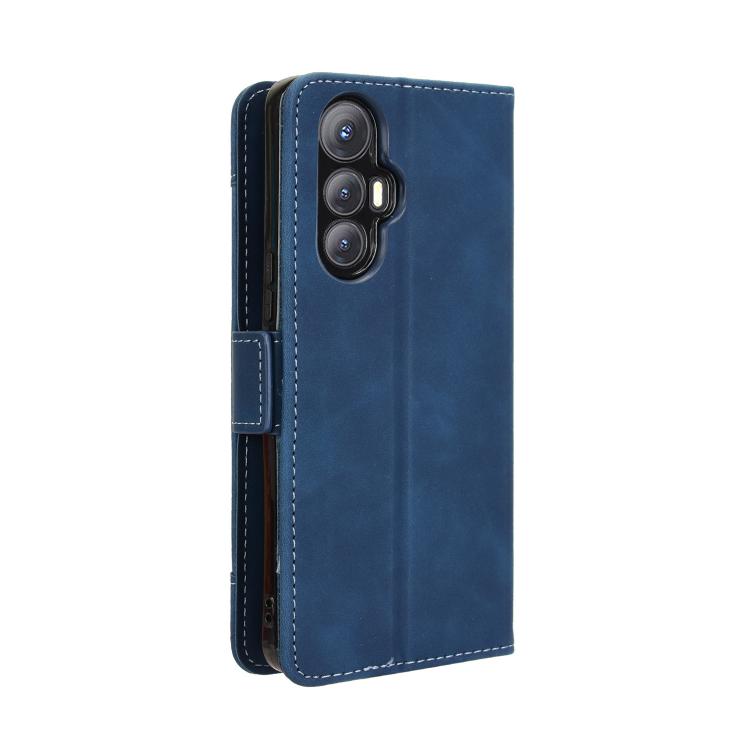 Funda de Piel Textura Becerro con Ranuras para Tarjetas para Cubot Max 5 (Azul)