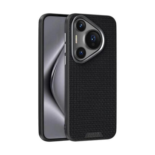 Funda de Cuero con Micro Relieve 6D Abeel Ruyi para Huawei Pura 70 Pro / 70 Pro+ (Negra)
