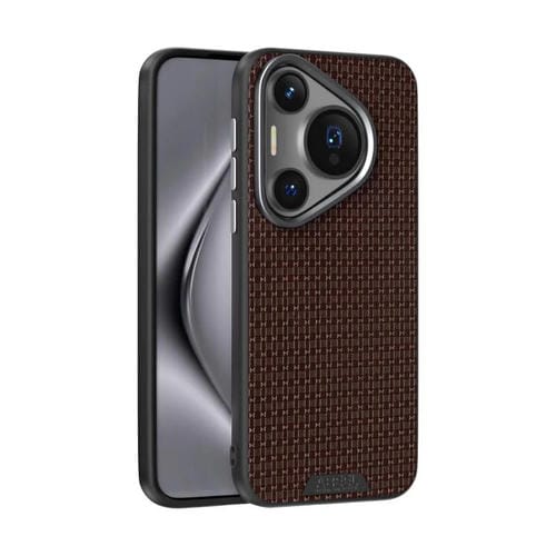 Funda de Cuero con Micro Relieve 6D Abeel Ruyi para Huawei Pura 70 Pro / 70 Pro+ (Marrón)