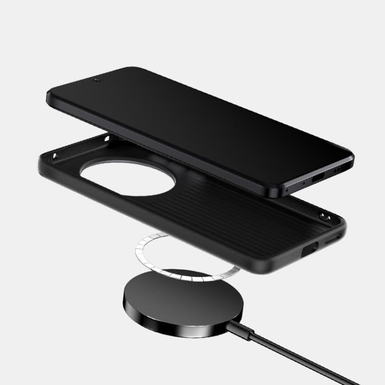 Funda de Cuero con Micro Relieve 6D Abeel Ruyi para Huawei Mate 70 (Negra)