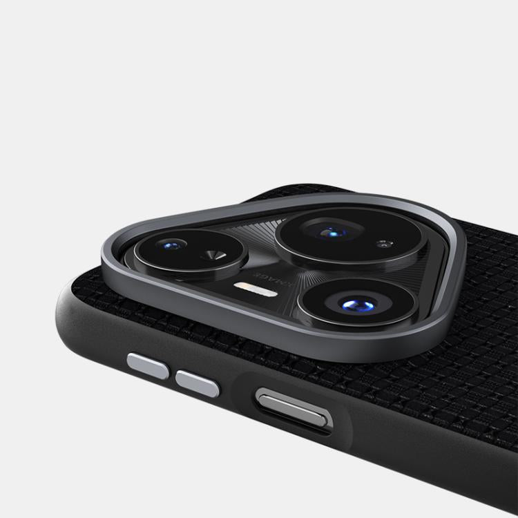 Funda de cuero con micro relieve MagSafe 6D para Huawei Pura 80 Ultra 5G (negra)
