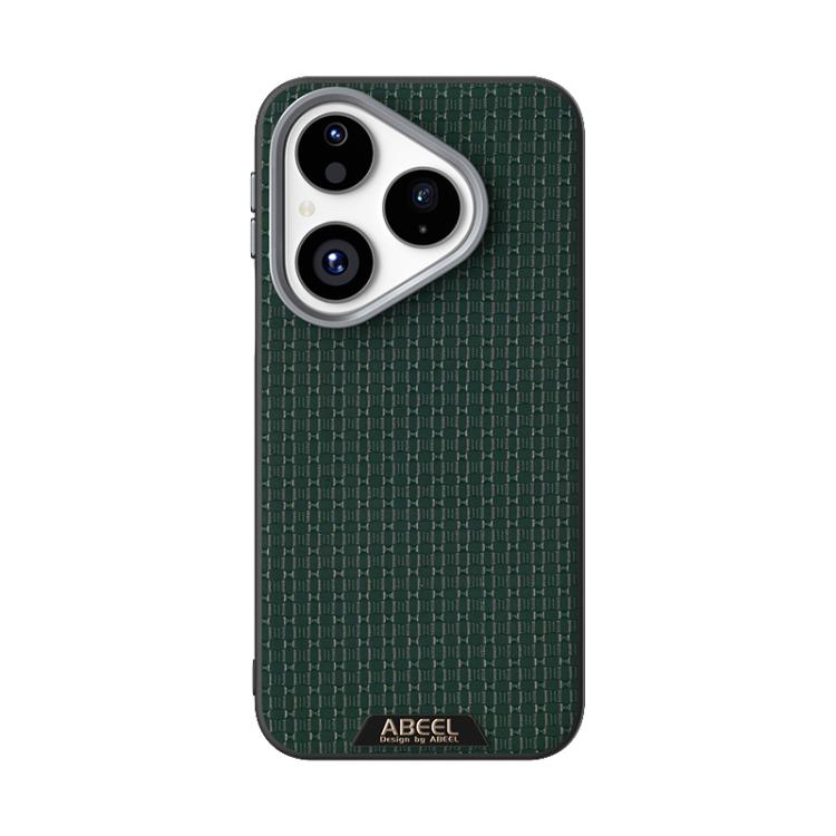 Funda de cuero con micro relieve 6D MagSafe para Huawei Pura 80 5G (verde)