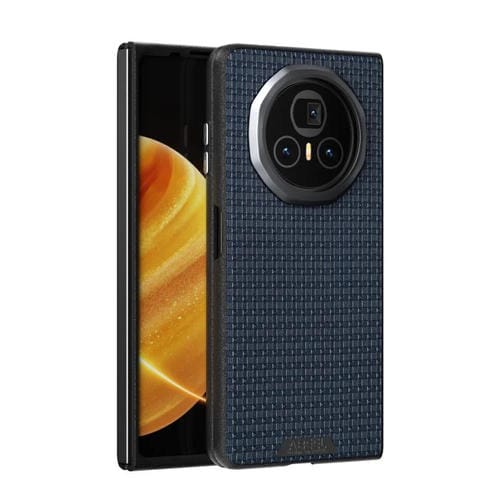 Funda de Cuero con Microrelieve 6D Magsafe para Honor Magic V3 (Azul)