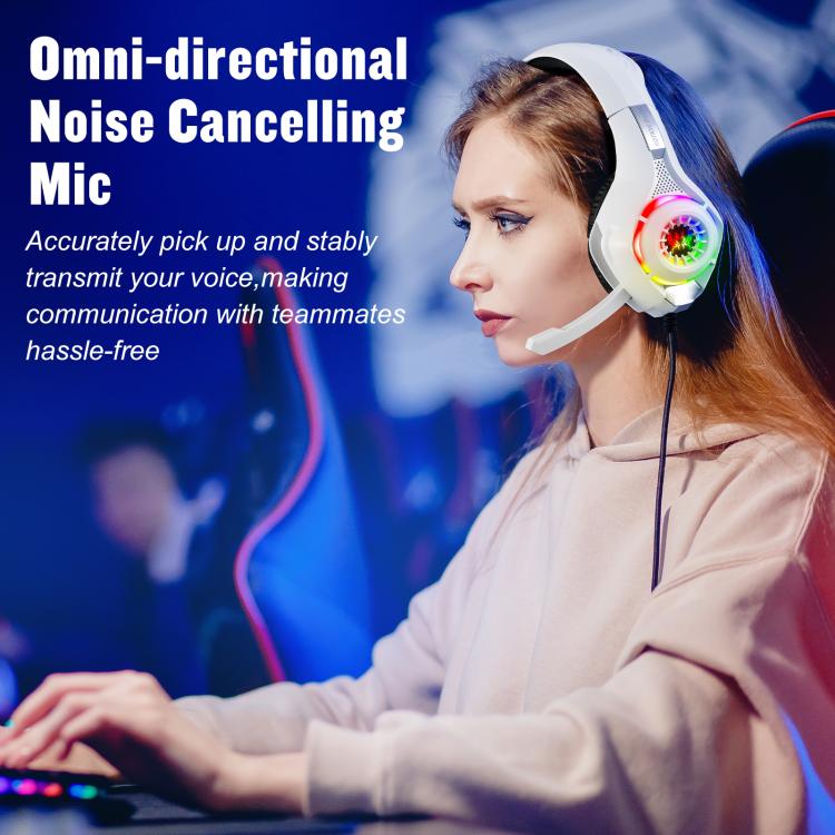 Auriculares Kotion Each GS410 con Micrófono Omnidireccional y Reducción de Ruido (Blancos) 1,9 m