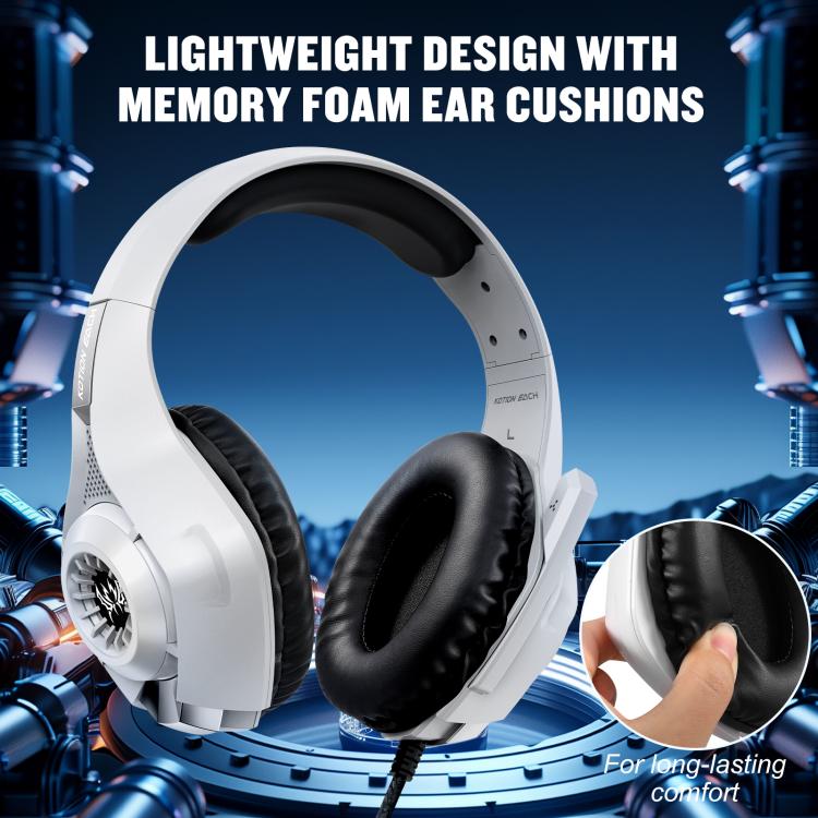 Auriculares Kotion Each GS410 con Micrófono Omnidireccional y Reducción de Ruido (Blancos) 1,9 m