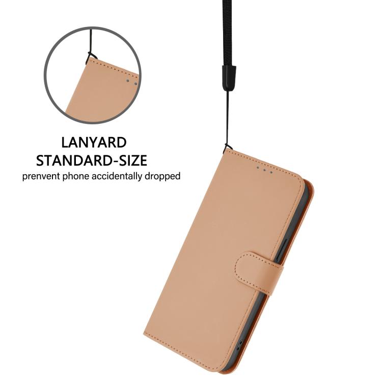 Funda de piel con cordón para Samsung Galaxy M56 5G, color piel, lisa y con tacto suave (desnudo)