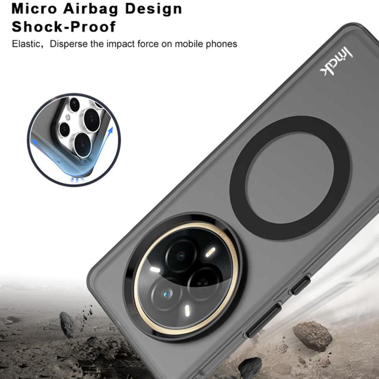 Funda de TPU + Pet Magsafe Imak Chocolate Series para Realme 14 Pro (Negra)