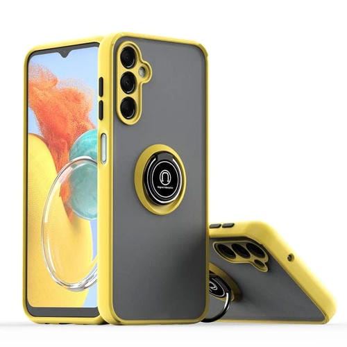 Funda de TPU + PC con anillo para Samsung Galaxy M54 5G Q Shadow 1 Series (amarilla)