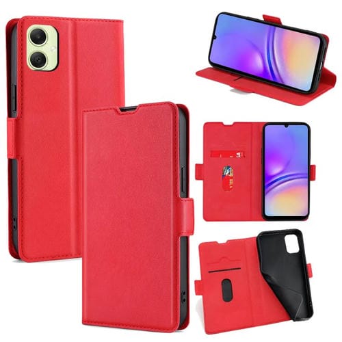 Funda de cuero ultrafina con tapa horizontal y hebilla lateral para Samsung Galaxy A05 4G (roja)