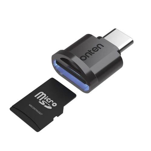 Lector de Tarjetas Onten Otn-Cr533 Tipo C a Micro SD/TF (Negro)
