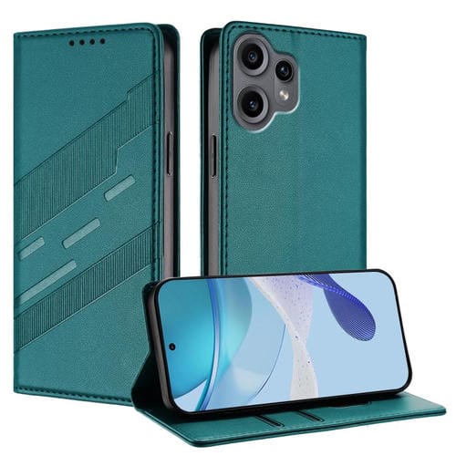 Funda de cuero retro con relieve para teléfono CMF Phone 2 Pro (verde oscuro)