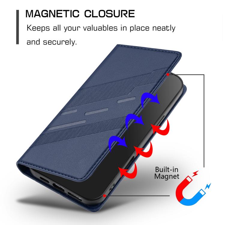 Funda de cuero retro con relieve para Sony Xperia 1 VII (azul oscuro)
