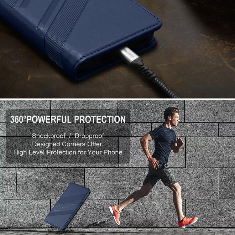 Funda de cuero retro con relieve para Sony Xperia 1 VII (azul oscuro)