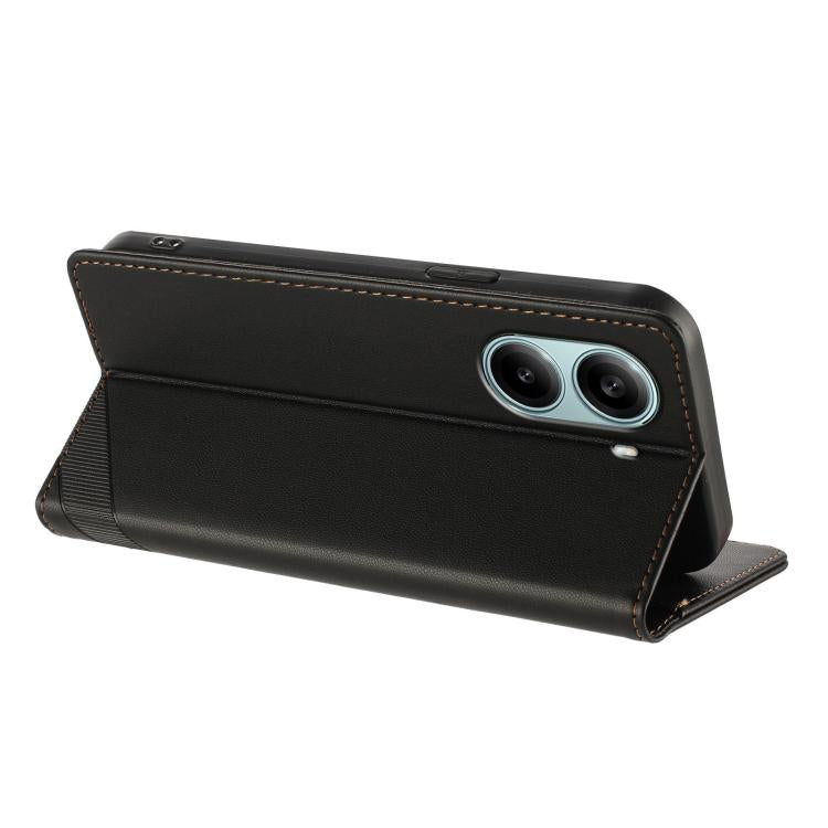 Funda de cuero retro con relieve global para Redmi Turbo 4 Pro (negro)