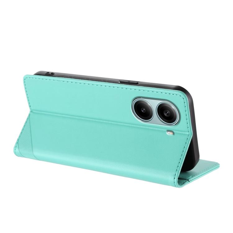 Funda de cuero retro con relieve global para Redmi Turbo 4 Pro (verde menta)