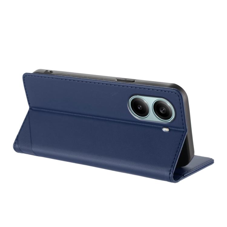 Funda de cuero retro con relieve global para Redmi Turbo 4 Pro (azul oscuro)