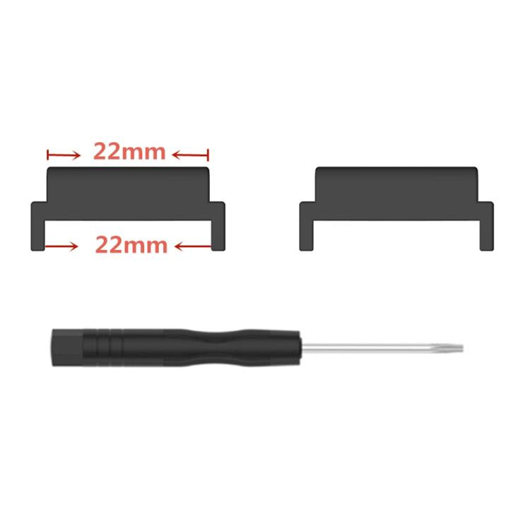 Conectores de Correa de Metal 22mm Amazfit T-Rex Ultra (Negro) Par