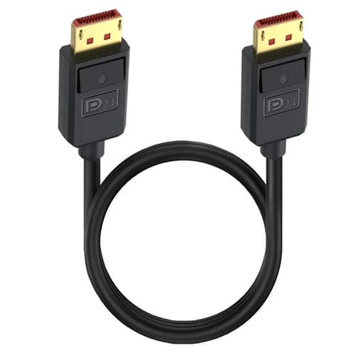Cable Adaptador Extensión DisplayPort DP2.1 a DP2.1 52 Gbps 16K 30 Hz 3 Metros (Negro)