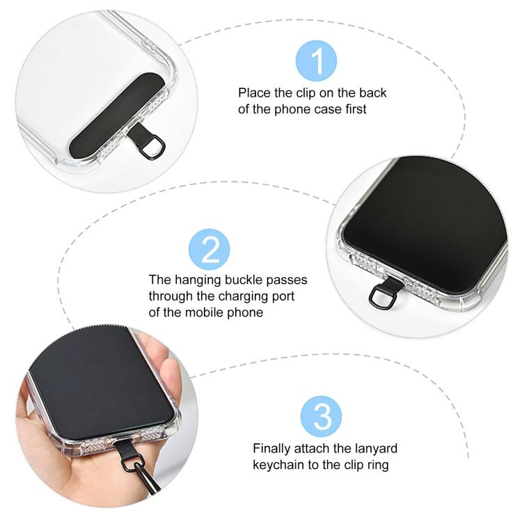Cordón largo ajustable de silicona líquida antipérdida para teléfono (beige)