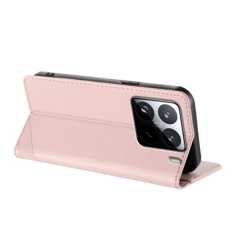 Funda de cuero retro con relieve para Xiaomi 15S Pro (rosa)