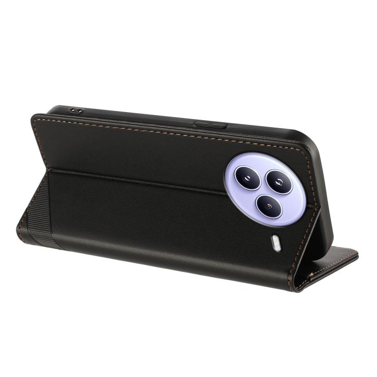 Funda de cuero retro con relieve para Xiaomi Civi 5 Pro (negro)