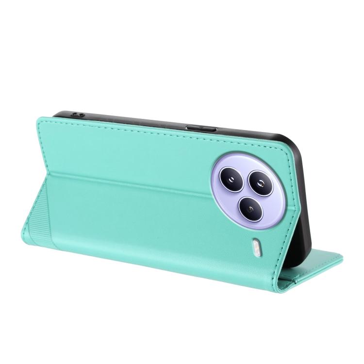 Funda de cuero retro con relieve para Xiaomi Civi 5 Pro (verde menta)