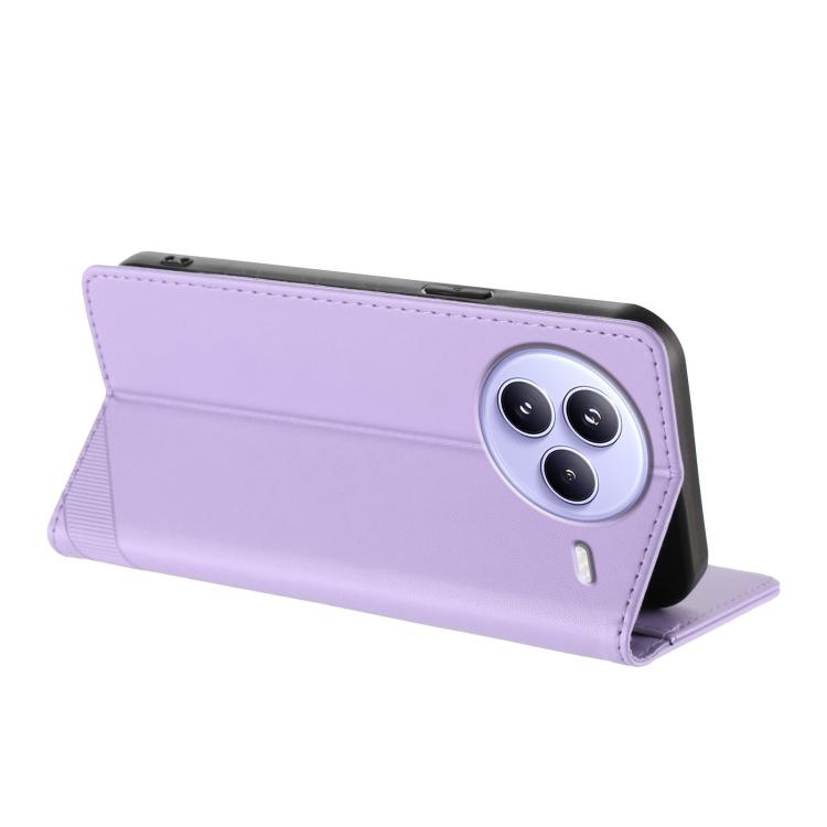 Funda de cuero retro con relieve para Xiaomi Civi 5 Pro (morado claro)
