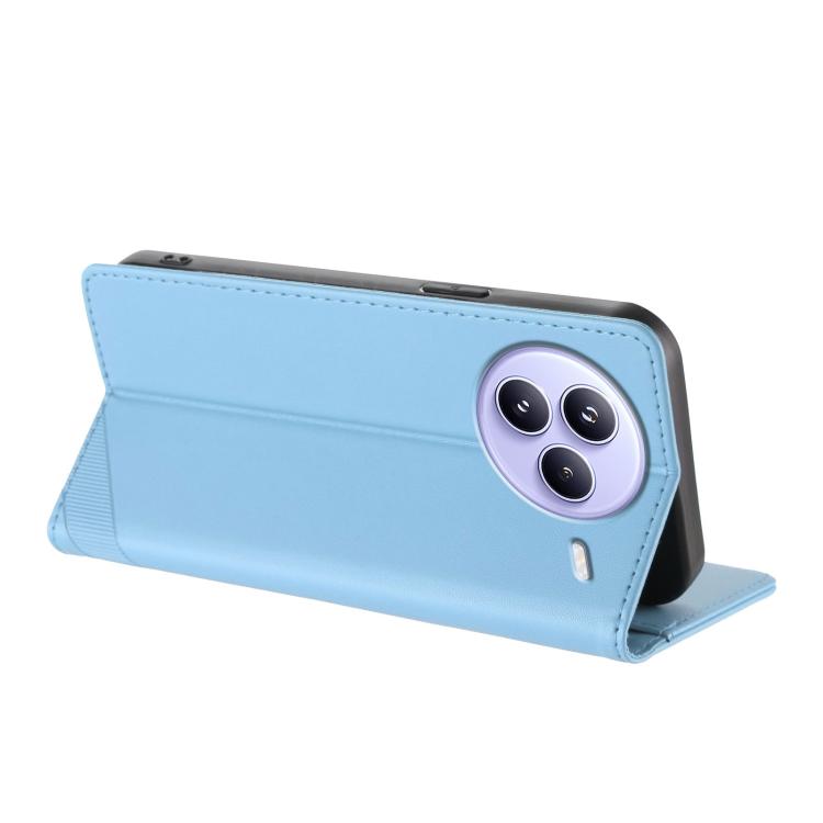 Funda de cuero retro con relieve para Xiaomi Civi 5 Pro (azul claro)