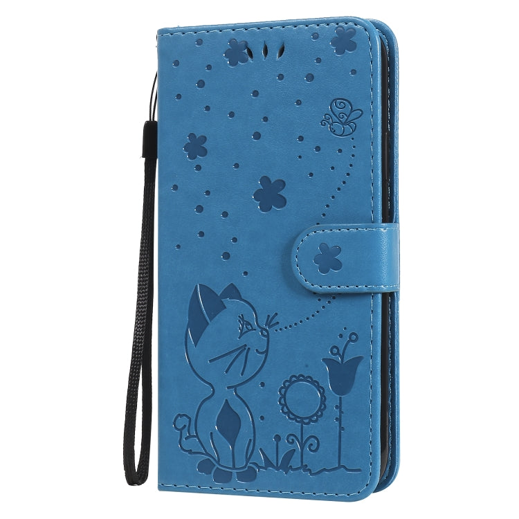 Funda de Cuero Cat Bee para iPhone 11 con Tapa Horizontal, Soporte, Ranuras para Tarjetas y Billetera (Azul)