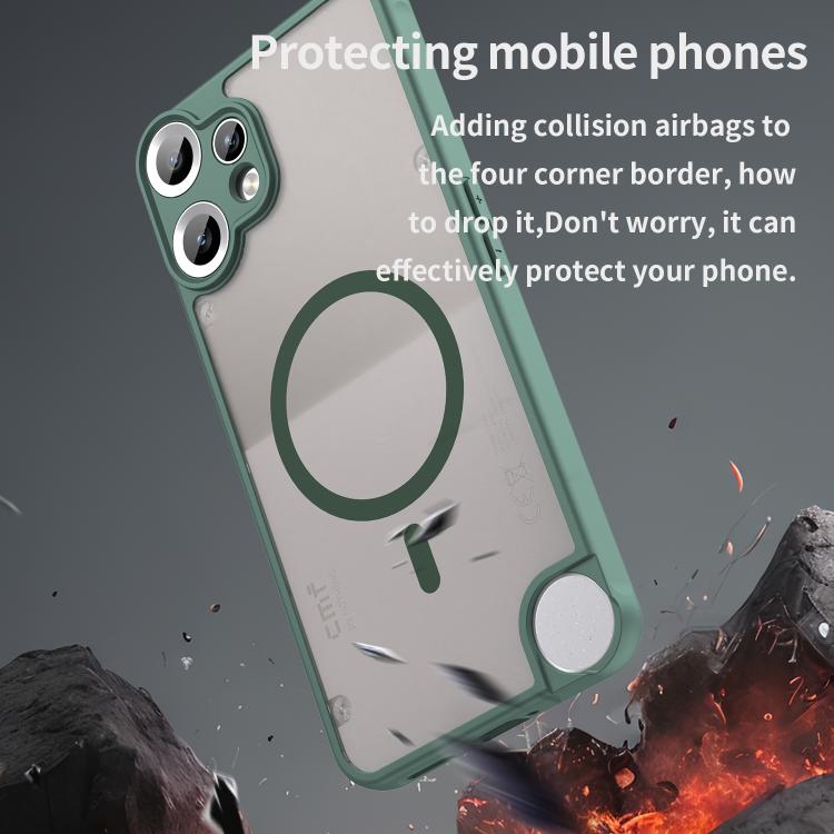 Funda para teléfono CMF Phone 2 Pro Fan Dun Series TPU híbrido PC esmerilado Magsafe (verde)