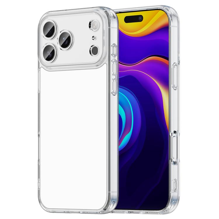 Funda híbrida de TPU y policarbonato para iPhone 17 Pro Max, a prueba de golpes y con airbag (transparente)