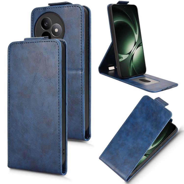 Funda magnética vertical de cuero con hebilla para Redmi K80 Ultra (azul)